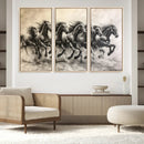 Galloping Horses Wall Art Canvas Print – Framed Wild