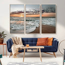 Ocean Sunset Wall Art Canvas Print – Framed Beach Waves