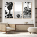 Palm Trees Wall Art Canvas Print – Framed Coastal Ocean