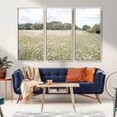 Charming Daisy Field Wall Art Canvas Print – Framed Pastel
