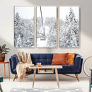 Snowy Ski Lift Wall Art – Framed Winter Mountain Canvas by MyGreatCanvas | Canvas Wall Art Prints | Photo Prints & Wall Decor