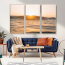 Calm Water Wall Art – Framed Sunset Waves Canvas Artwork, by MyGreatCanvas | Canvas Wall Art Prints | Photo Prints & Wall Decor