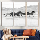 Wild Horses Running Wall Art Canvas Print, Framed Black by MyGreatCanvas | Canvas Wall Art Prints | Photo Prints & Wall Decor