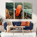 Surfer Stairway Wall Art – Framed Ocean Surf Canvas Artwork, by MyGreatCanvas | Canvas Wall Art Prints | Photo Prints & Wall Decor