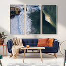 Ocean Wave Wall Art – Aerial Coastal View Canvas Artwork, by MyGreatCanvas | Canvas Wall Art Prints | Photo Prints & Wall Decor