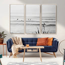 Surfer Silhouette Wall Art – Framed Calm Ocean Canvas by MyGreatCanvas | Canvas Wall Art Prints | Photo Prints & Wall Decor