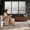 Surfer Silhouette Wall Art Canvas Print – Framed Calm Ocean by MyGreatCanvas | Canvas Wall Art Prints | Photo Prints & Wall Decor