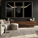 Longhorn Cattle Wall Art Canvas Print – Framed Texas Ranch by MyGreatCanvas | Canvas Wall Art Prints | Photo Prints & Wall Decor