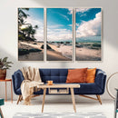 Tropical Beach Wall Art Canvas Print – Framed Ocean Waves