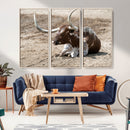 Texas Longhorn Wall Art Canvas Print – Framed Country Living