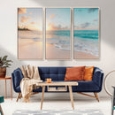 Beach Sunset Wall Art Canvas Print – Framed Ocean Waves