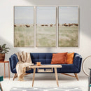 Bison Herd Wall Art Canvas Print – Framed Western Bison
