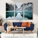 Mountain Lake Wall Art Canvas Print – Framed Toblacher See