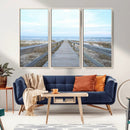 Beach Boardwalk Wall Art Canvas Print – Framed Coastal