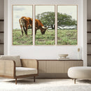 Texas Longhorn Wall Art Canvas Print – Rustic Western Ranch by MyGreatCanvas | Canvas Wall Art Prints | Photo Prints & Wall Decor
