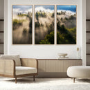 Tranquil Forest Scene Wall Art Canvas Print – Framed Moody