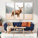 Vintage Wildlife Wall Art Canvas Print – Misty Landscape