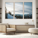Snowy Mountain Wall Art Canvas Print – Frosty Peaks Alpine