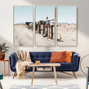 Desert Mailboxes Canvas Print – Framed Minimal Western
