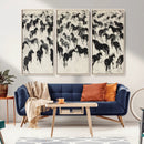 Wild Horse Stampede Wall Art Canvas Print – Monochrome by MyGreatCanvas | Canvas Wall Art Prints | Photo Prints & Wall Decor