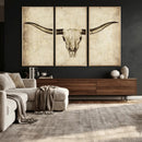 Longhorn Skull Wall Art Canvas Print – Rustic Western by MyGreatCanvas | Canvas Wall Art Prints | Photo Prints & Wall Decor