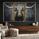Rustic Bull Wall Art Canvas Print, Longhorn Wall Decor for by MyGreatCanvas | Canvas Wall Art Prints | Photo Prints & Wall Decor