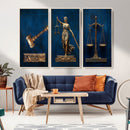 Lady Justice Wall Art Canvas Print – Elegant Gold Legal by MyGreatCanvas | Canvas Wall Art Prints | Photo Prints & Wall Decor