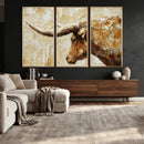 Rustic Longhorn Bull Wall Art Canvas Print – Vintage Western by MyGreatCanvas | Canvas Wall Art Prints | Photo Prints & Wall Decor