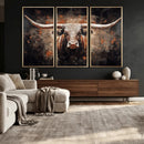 Abstract Longhorn Wall Art Canvas Print – Vintage Western by MyGreatCanvas | Canvas Wall Art Prints | Photo Prints & Wall Decor