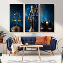 Lady Justice Wall Art Canvas Print – Elegant Gold Legal by MyGreatCanvas | Canvas Wall Art Prints | Photo Prints & Wall Decor