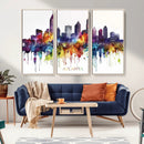 Atlanta Skyline Wall Art Canvas Print – Framed Colorful