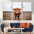Longhorn Bull Wall Art Canvas Print – Framed Rustic by MyGreatCanvas | Canvas Wall Art Prints | Photo Prints & Wall Decor