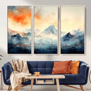 Warm Clouds Abstract Mountain Wall Art, Modern Landscape by MyGreatCanvas | Canvas Wall Art Prints | Photo Prints & Wall Decor