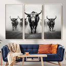 Texas Longhorn Wall Art Canvas Print, Framed Speckled Cow by MyGreatCanvas | Canvas Wall Art Prints | Photo Prints & Wall Decor