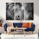 Wild Old Elephant Wall Art Canvas Print