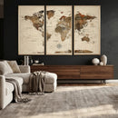 World Map Canvas Print – Framed Detailed Map of the World by MyGreatCanvas | Canvas Wall Art Prints | Photo Prints & Wall Decor