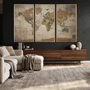 World Map Canvas Print – Framed Travel Map Wall Art for by MyGreatCanvas | Canvas Wall Art Prints | Photo Prints & Wall Decor