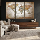 Vibrant Watercolor World Map Canvas Wall Art – Framed Travel by MyGreatCanvas | Canvas Wall Art Prints | Photo Prints & Wall Decor