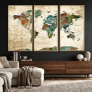 World Map Canvas Print – Framed Detailed Map of the World by MyGreatCanvas | Canvas Wall Art Prints | Photo Prints & Wall Decor