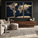 World Map Canvas Print – Detailed Map of the World Wall Art by MyGreatCanvas | Canvas Wall Art Prints | Photo Prints & Wall Decor