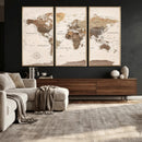 World Map Canvas Print – Framed Detailed Map of the World by MyGreatCanvas | Canvas Wall Art Prints | Photo Prints & Wall Decor