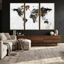 Large World Map Canvas Print – Framed Travel Map Wall Art