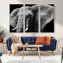 Big Elephant Close Up Wall Art Canvas Print