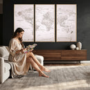 World Map Canvas Print – Detailed Map of the World Wall Art