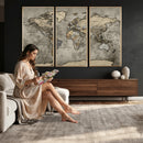 World Map Canvas Print – Detailed Map of the World Wall Art