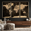 World Map Canvas Print – Detailed Map of the World Wall Art by MyGreatCanvas | Canvas Wall Art Prints | Photo Prints & Wall Decor
