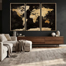 Extra Large World Map Canvas Print – Detailed Map Classic