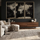 Detailed World Map Wall Art Print - Large Framed World Map