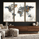 World Map Wall Art Canvas Print for Office Wall Decor by MyGreatCanvas | Canvas Wall Art Prints | Photo Prints & Wall Decor