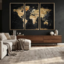 World Map Canvas Wall Art with Famous Landmarks – Framed by MyGreatCanvas | Canvas Wall Art Prints | Photo Prints & Wall Decor